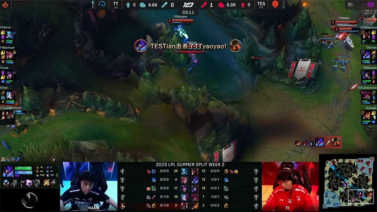 LOL-LPL：Tian蔚稳健抢龙奠定胜局，TES让一追二2-1战胜TT