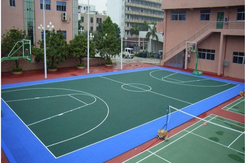 扬州硅pu篮球场硅pu施工现场