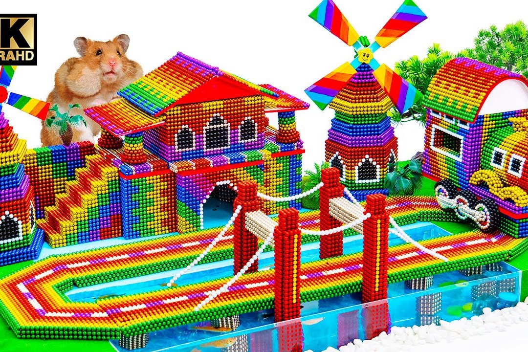 巴克球创意手工一步一步漂亮的建筑就展现出来了