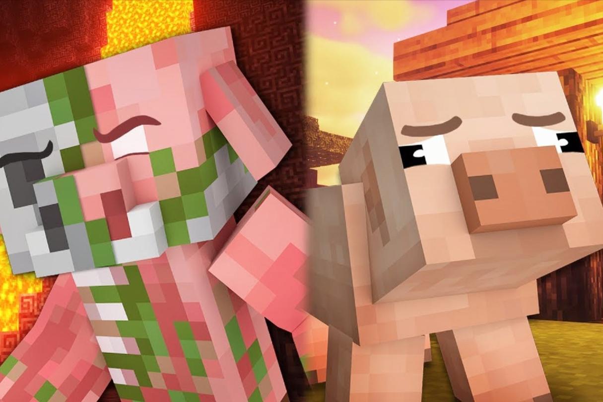 mc动画僵尸猪灵的生活1僵尸猪灵回到自己昔日的家园