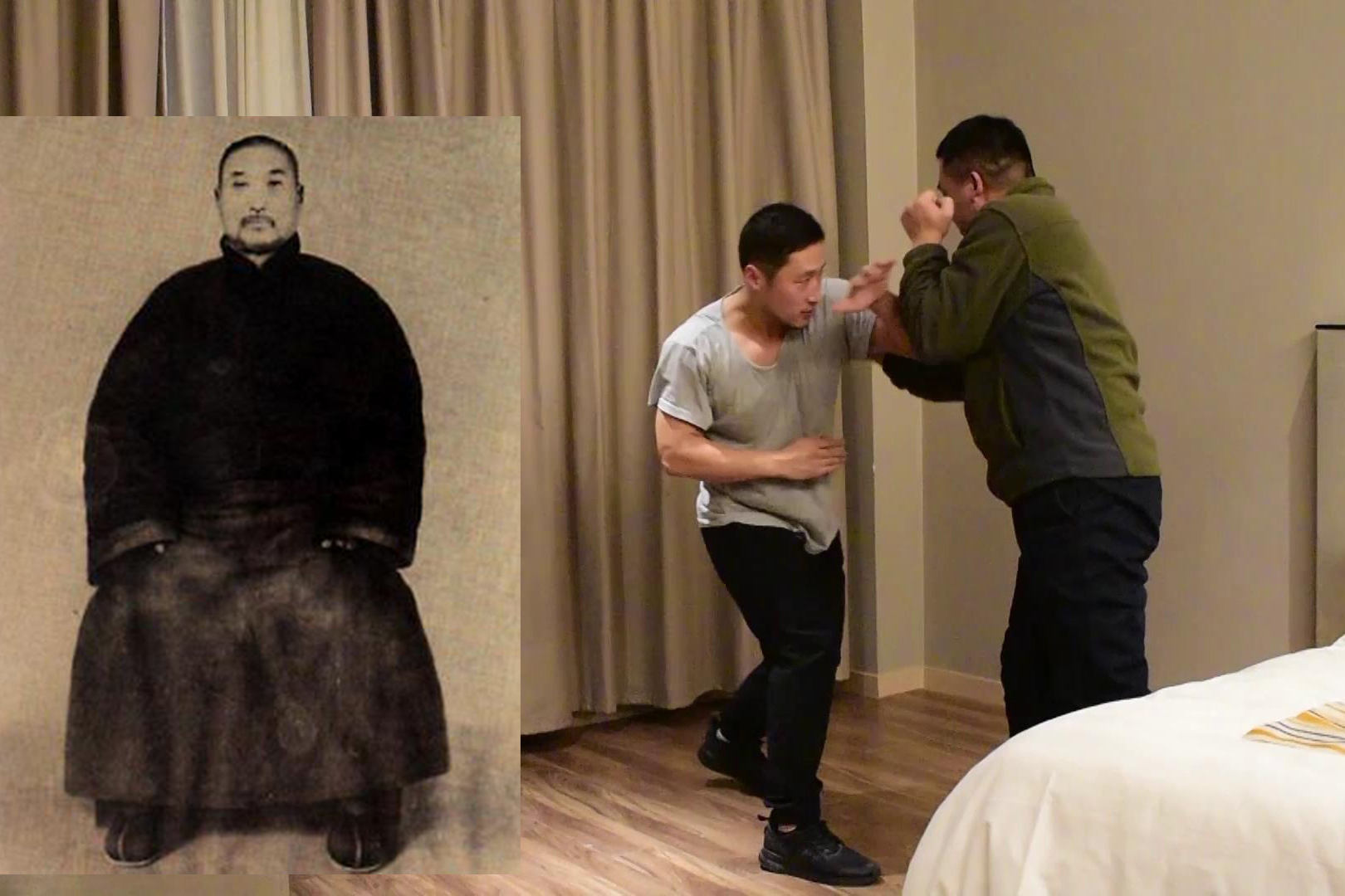 尚云祥传形意横拳与包裹劲一手控制对方两手