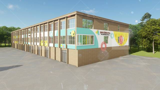 在设计装饰上要具有教育意义,外墙的设计要能引导小孩去发现知识,通过