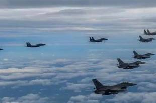 韩美启动联合空演 逾200架军机参演