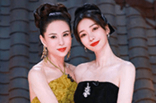 柳岩晒与李若彤同框 纯黑造型优雅时尚