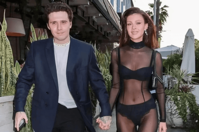 贝克汉姆儿媳穿着大胆! 穿透视装近乎"赤身"