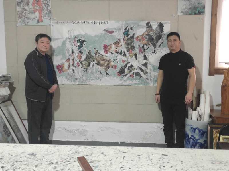 4月25日,顺心阁书画院在院长隋新的带领下,号召书画名家武仲时,曹鑫