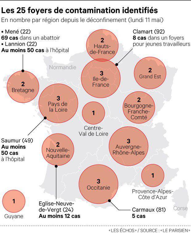 大区受影响最严重的地区是法兰西岛那里有69名员工的冠状病毒检测呈