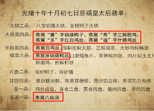 民以食为天,慈禧太后当然也不例外,而且清朝皇室的用膳制度极为讲究