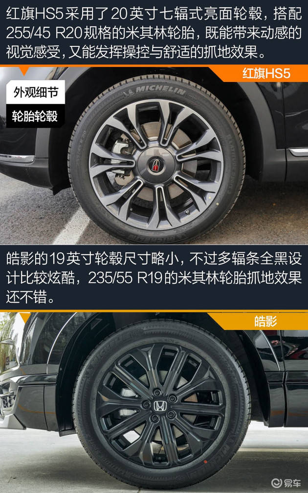 红旗hs5对比本田皓影颜值动力谁更强