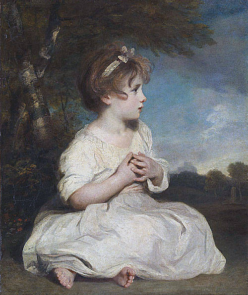 学院派画家乔舒亚·雷诺兹(sir joshua reynolds)的儿童肖像画作品