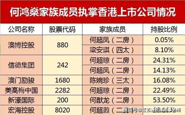 而市值311億的新濠國際則由二太的小兒子何猷龍執掌,持有53.