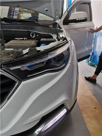 长春车灯奔腾x40升级dys led双光透镜案例