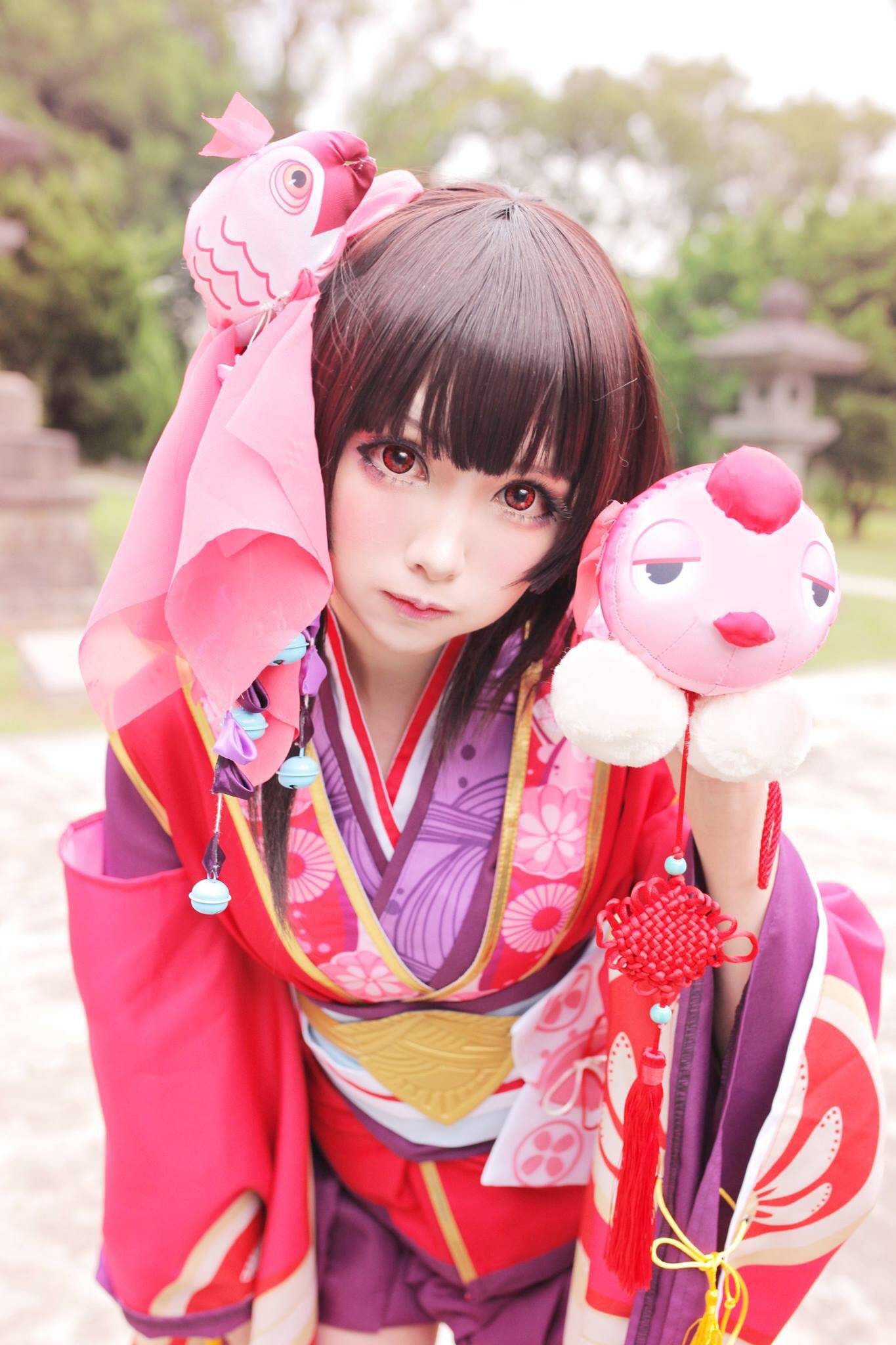 阴阳师神乐cos铃铛鞋超可爱的