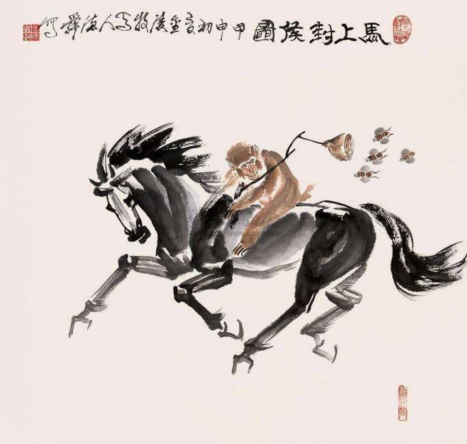 原创领导办公室挂了幅画,猴子骑在马背上,背后有何深意?