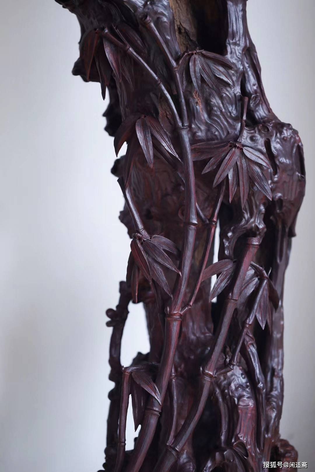 小叶紫檀,岁寒三友松梅竹,木质雕刻大香几