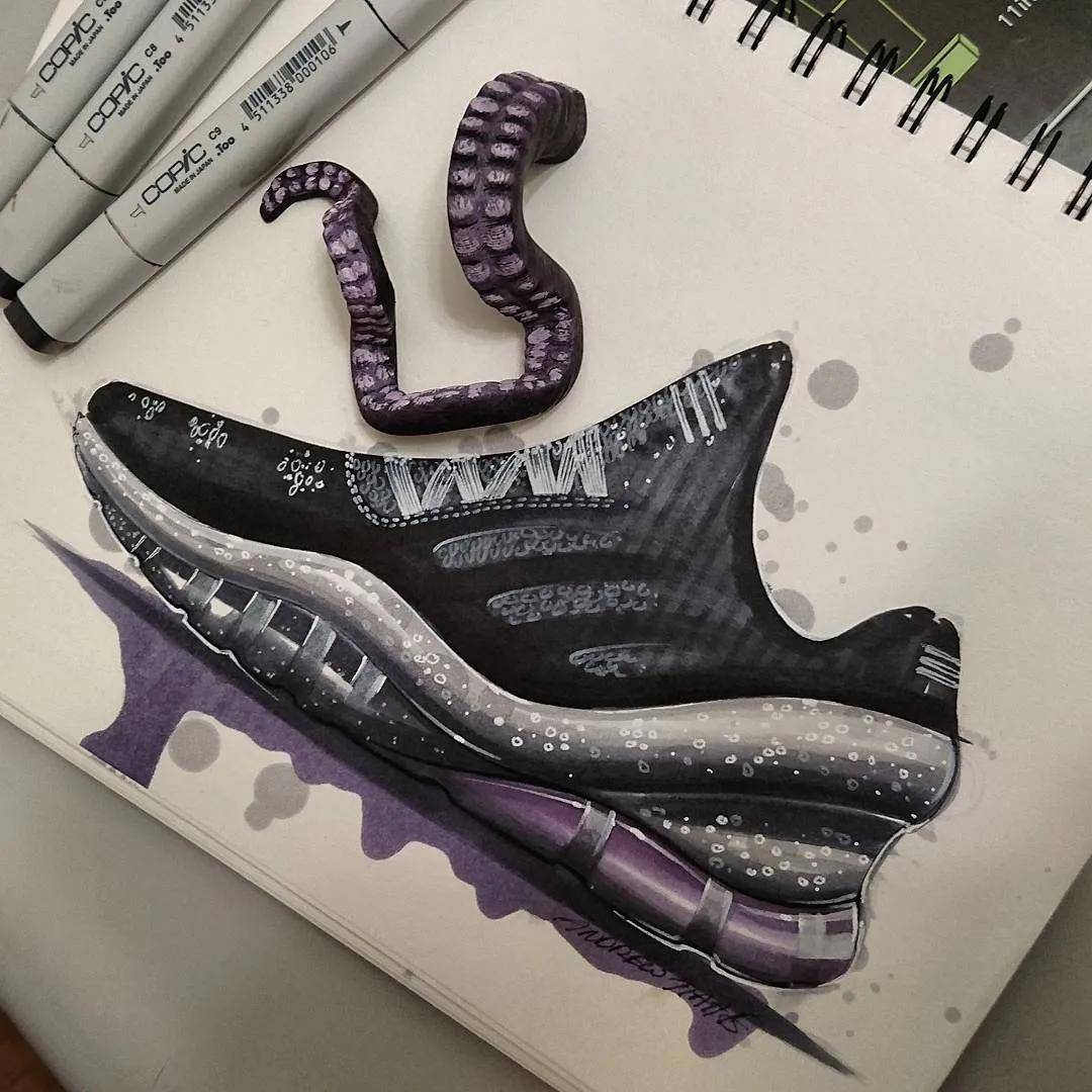 大神教你如何画仿生鞋,学习一下!