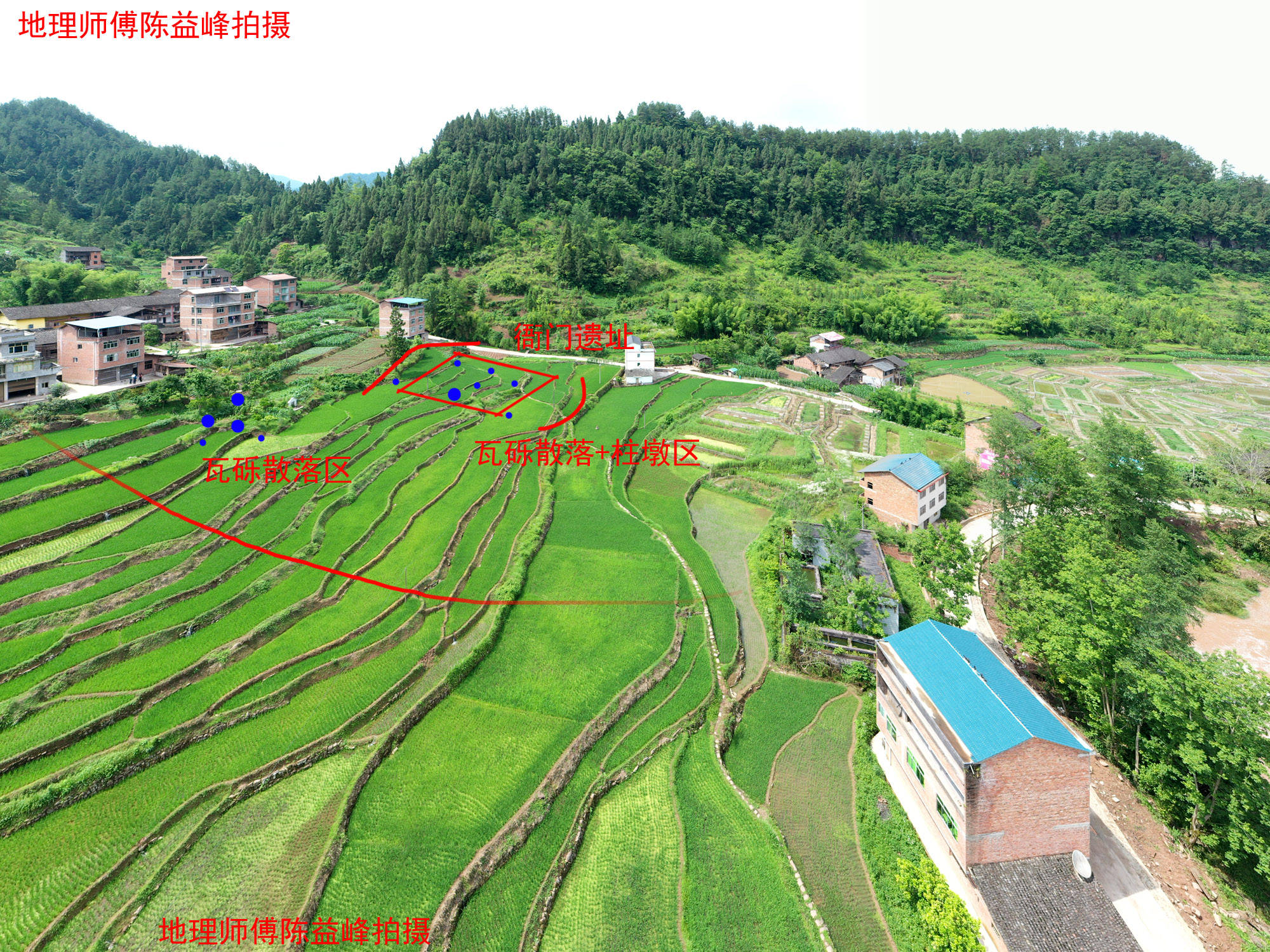 原创陈益峰将军坐帐石柱花厅坝土司衙门遗址