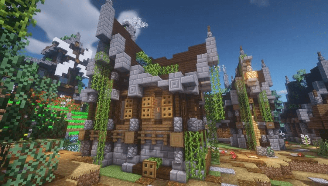 我的世界充满细节的中世纪小镇不会造房子的还不快进来学习