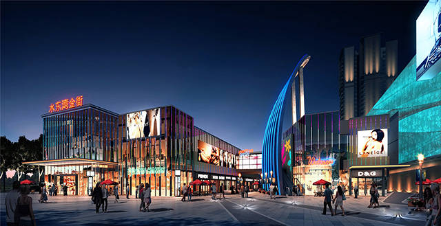 为提速茂名而来电白万达广场o2o场景式商场设计效果不一般