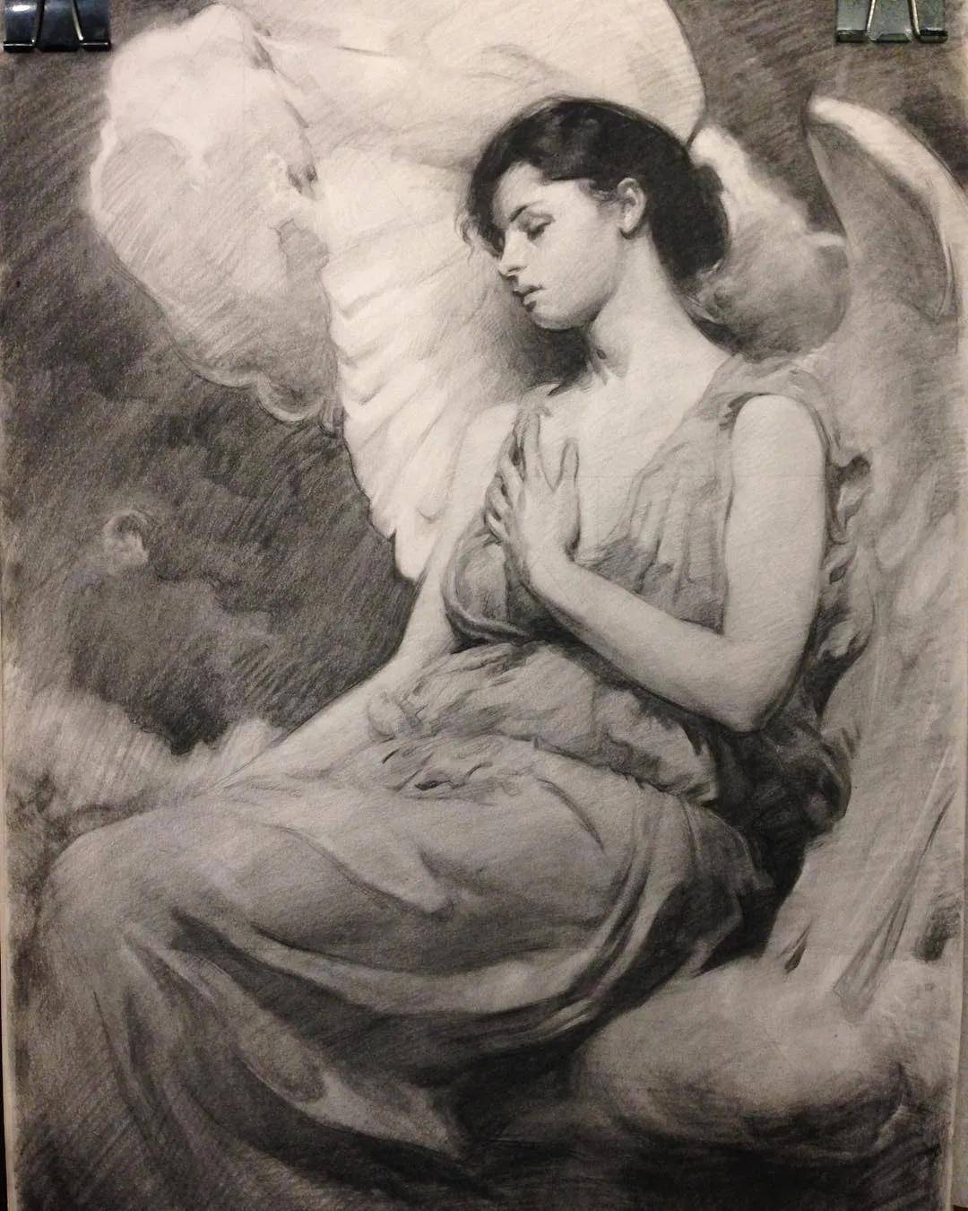 校尉美术资讯|这些高分素描!造型,笔触,氛围都是满分