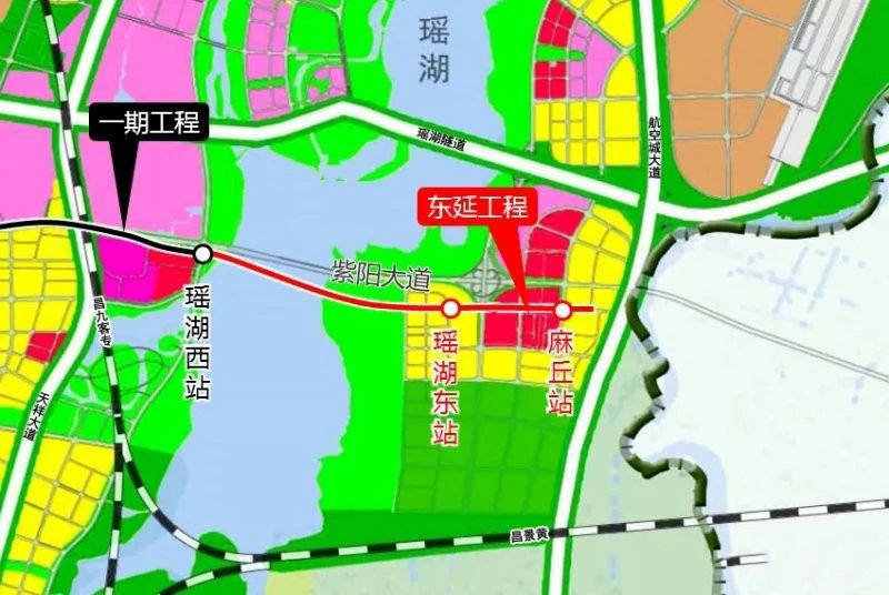 南昌市城市轨道交通第二期建设规划,总投资28亿元,线路自瑶湖西站