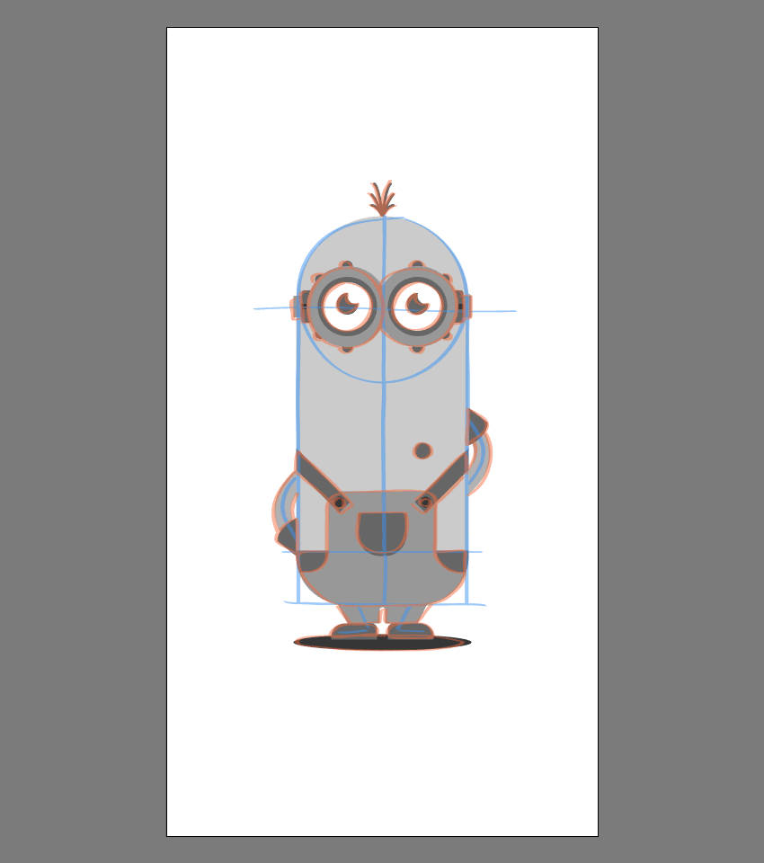 超级详细的ai绘制一组小黄人教程