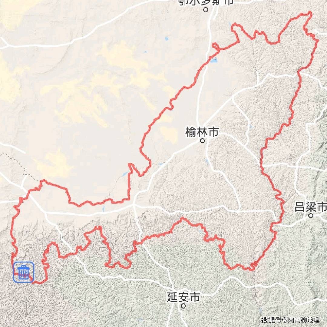 陕西榆林地理位置图图片
