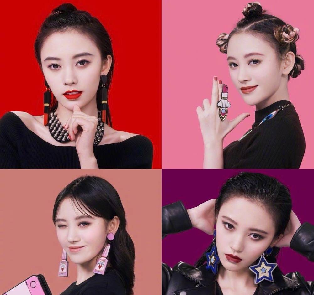 鞠婧祎无刘海造型,.真的好丑