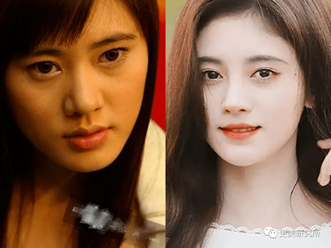 可以模拟一下把她鼻子p窄,p小后的样子,面部留白增多,比原图更显脸大