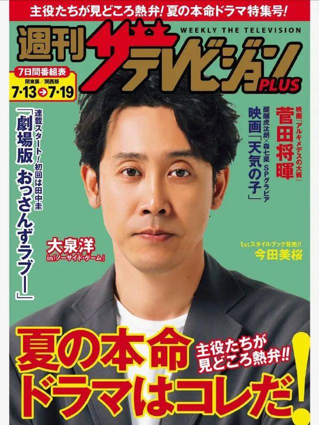 第12名 大泉洋(26票 去年第14)第13名 菅田将晖(24票 去年第7)第14名