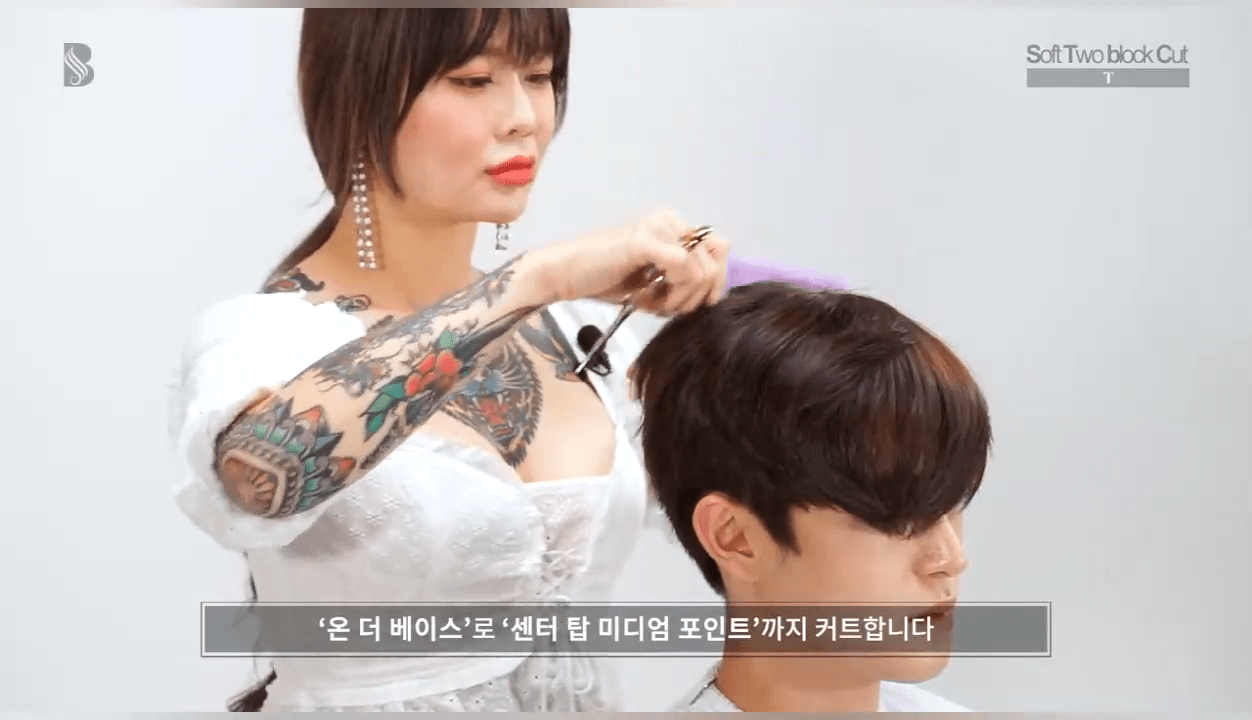 韩国美女发型师教你剪小鲜肉男发帅到看不够