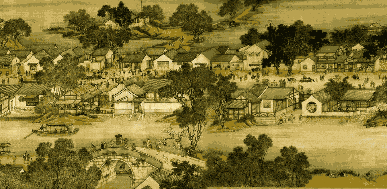 大门,前厅,后室都具备了四合院的典型特征,到北宋的《清明上河图》