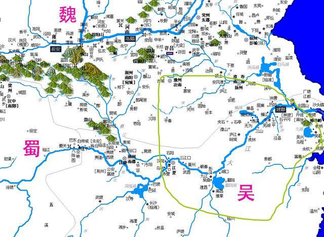 三國形勢圖劉備其實沒有選擇,怕不怕都只能守在新野,這是劉備生存的