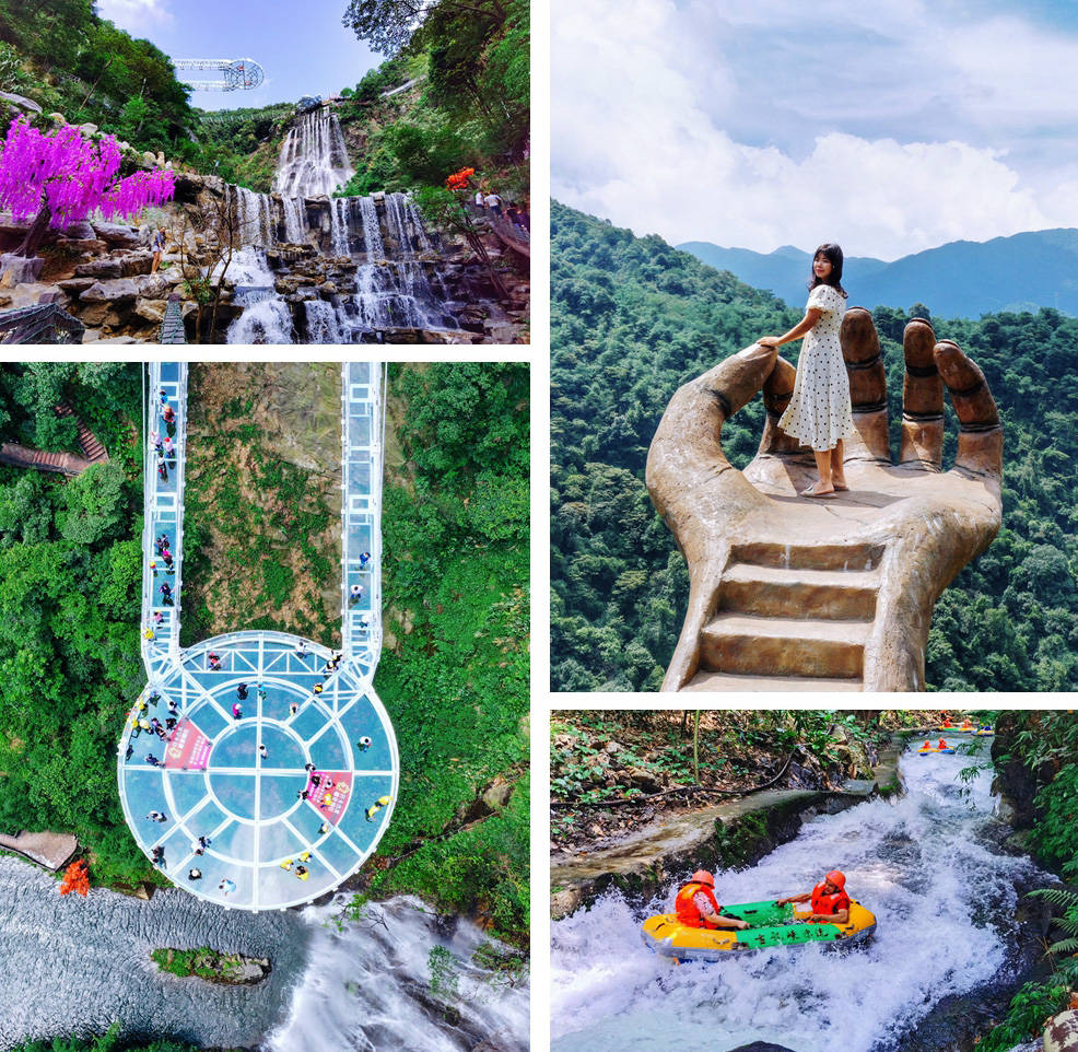 清远古龙峡有大峡谷,森林和瀑布等独特地形,在落差千米的悬崖和森林中