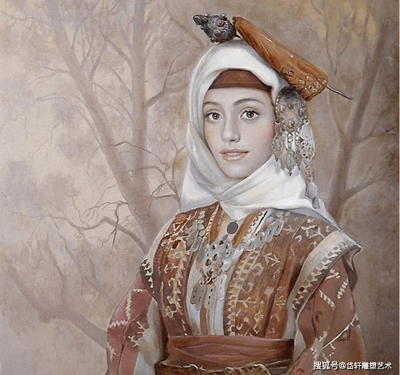 女画家玛丽亚·伊利耶娃美丽多彩的女性肖像