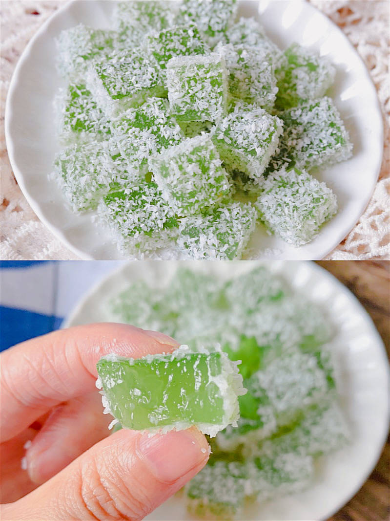 夏季必吃的黄瓜椰蓉果冻,天然又营养,清清凉凉非常好吃!