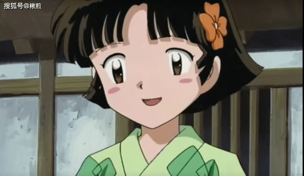 在《犬夜叉》中,别看七宝人小鬼大,但其实挺受女孩欢迎的_戈薇