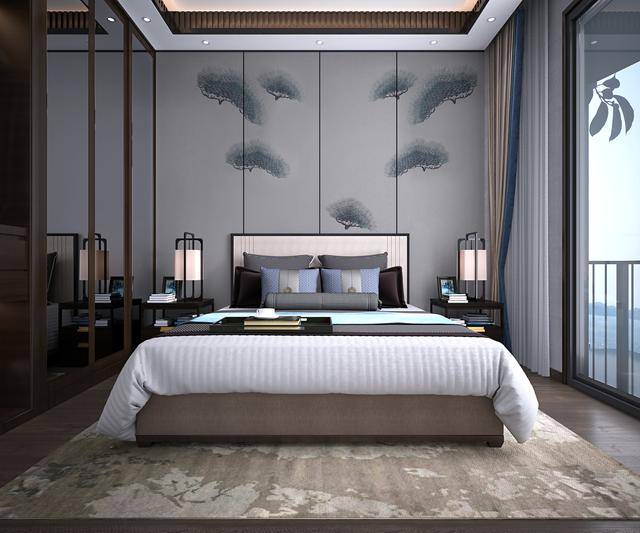 「宏绣墙布」床头背景墙,贴这些墙布好漂亮_卧室