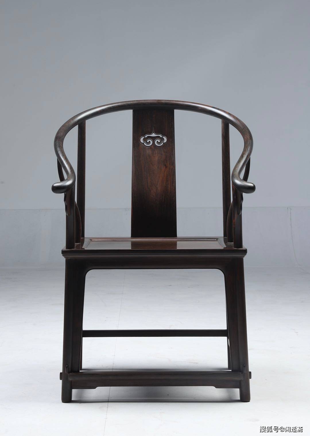 原创大红酸枝,明式如意单把素圈椅