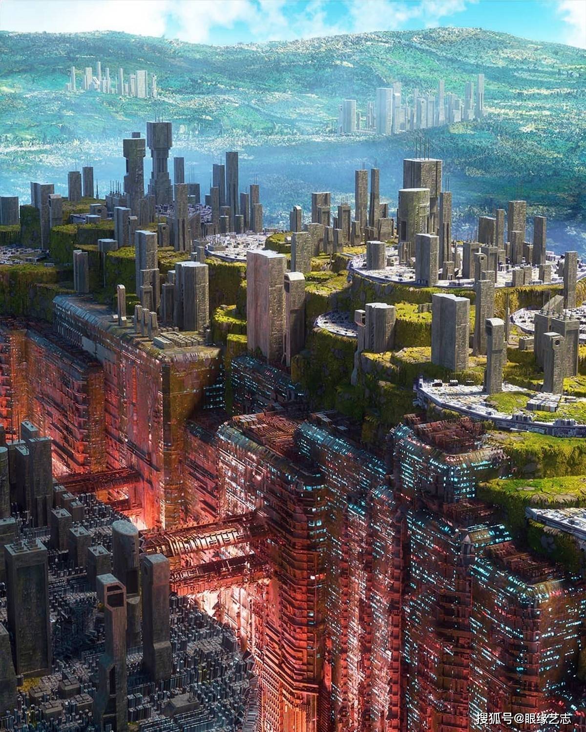 平行宇宙还是未来城市?疯狂的3d场景设计,虚拟世界的繁华灯火