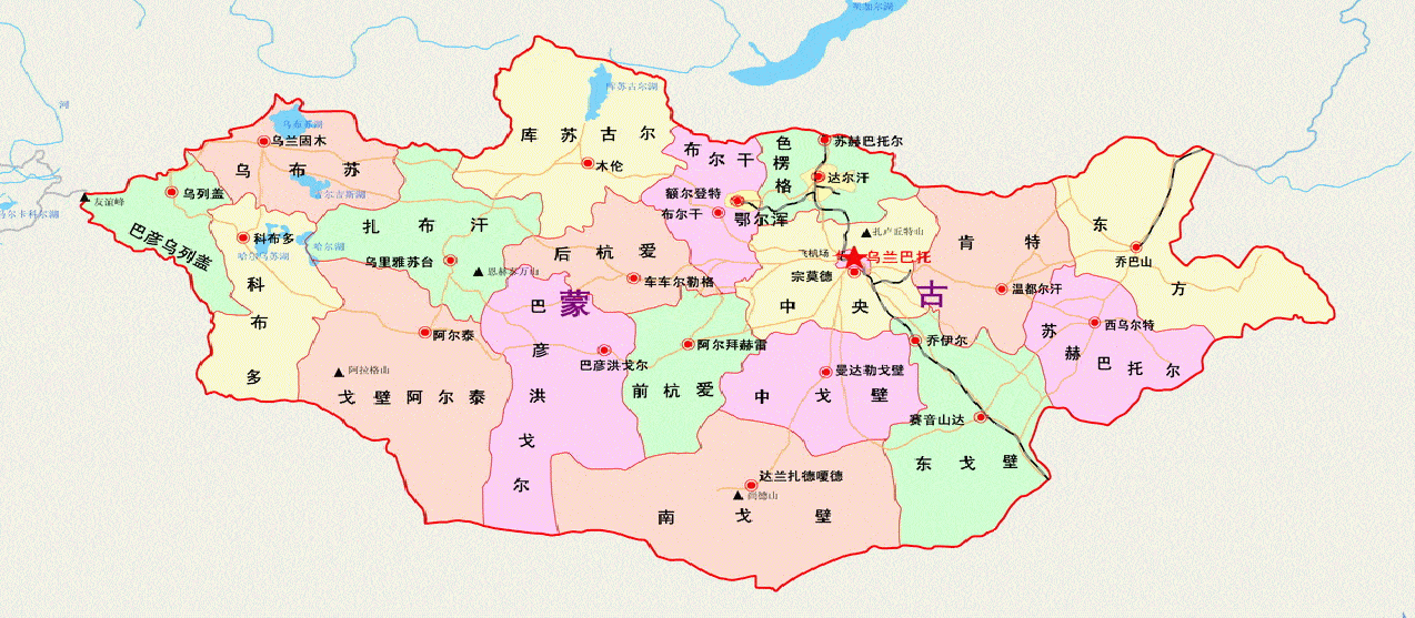 蒙古统一前各部落地图图片
