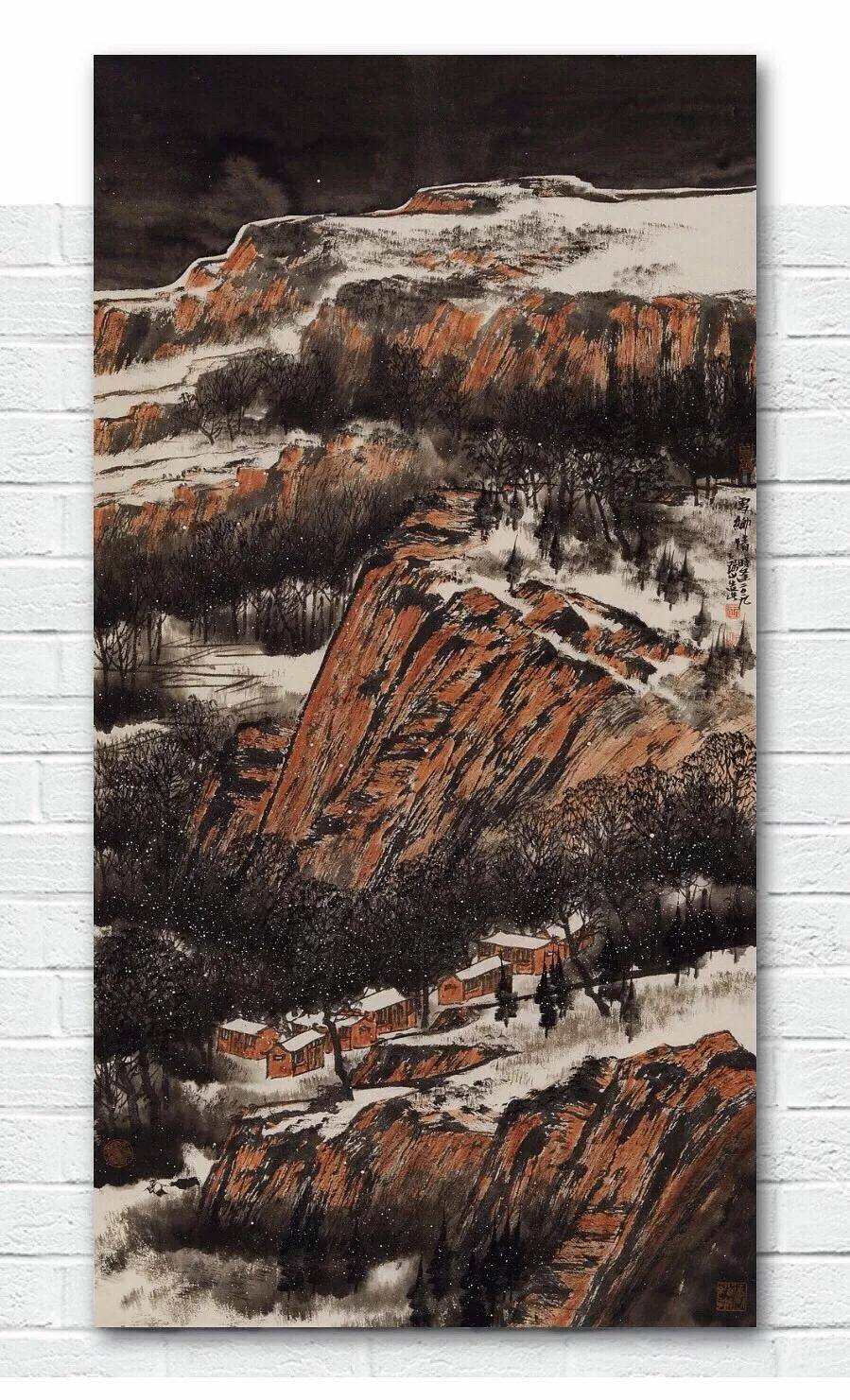 好大雪王录山黄土高塬雪景山水画选高清36幅