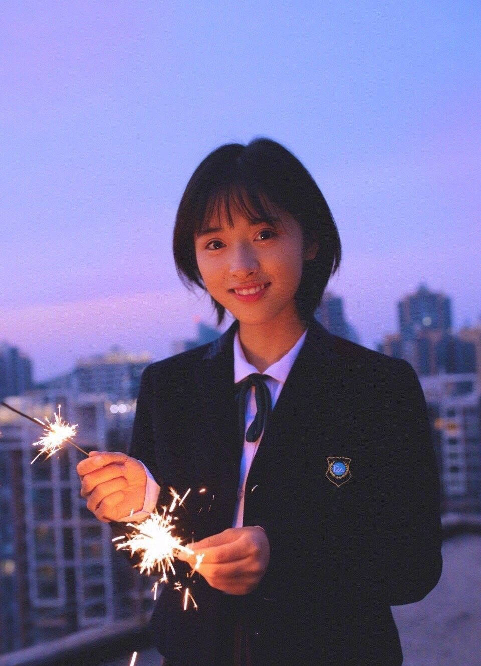 原创女明星jk制服造型杨超越活力鞠婧祎清纯刘亦菲真神仙姐姐