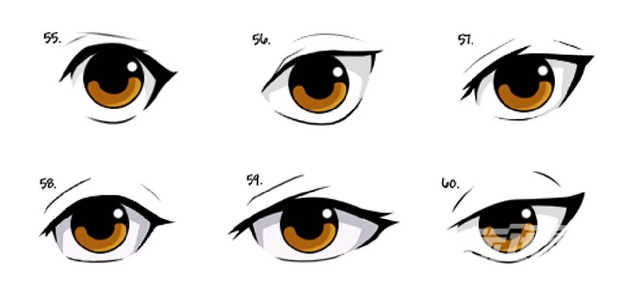 超齐全的眼睛绘画素材干货,60种不同类型的眼睛总有一款适合你!
