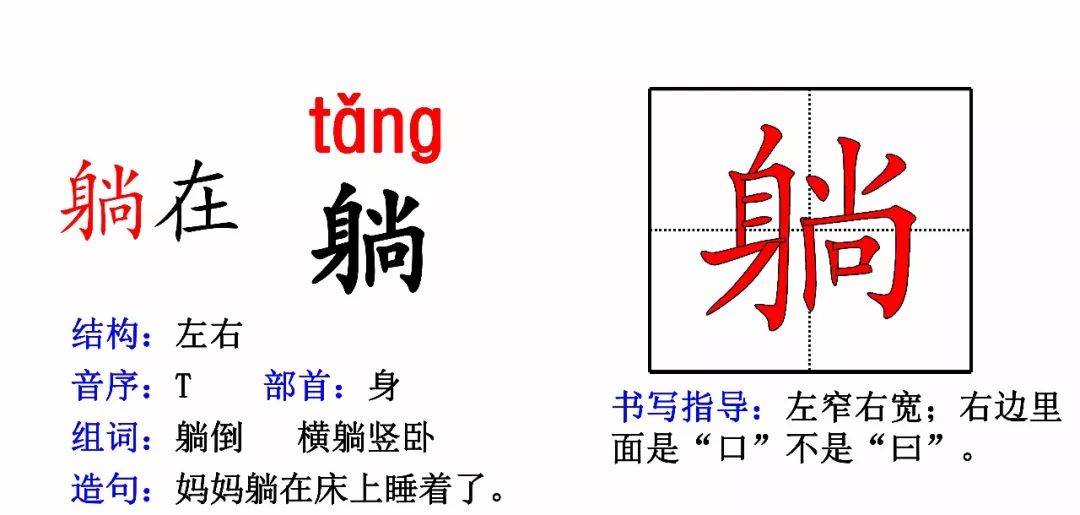 统编版三年级上册最新生字卡片(偏旁,部首,组词,造句)