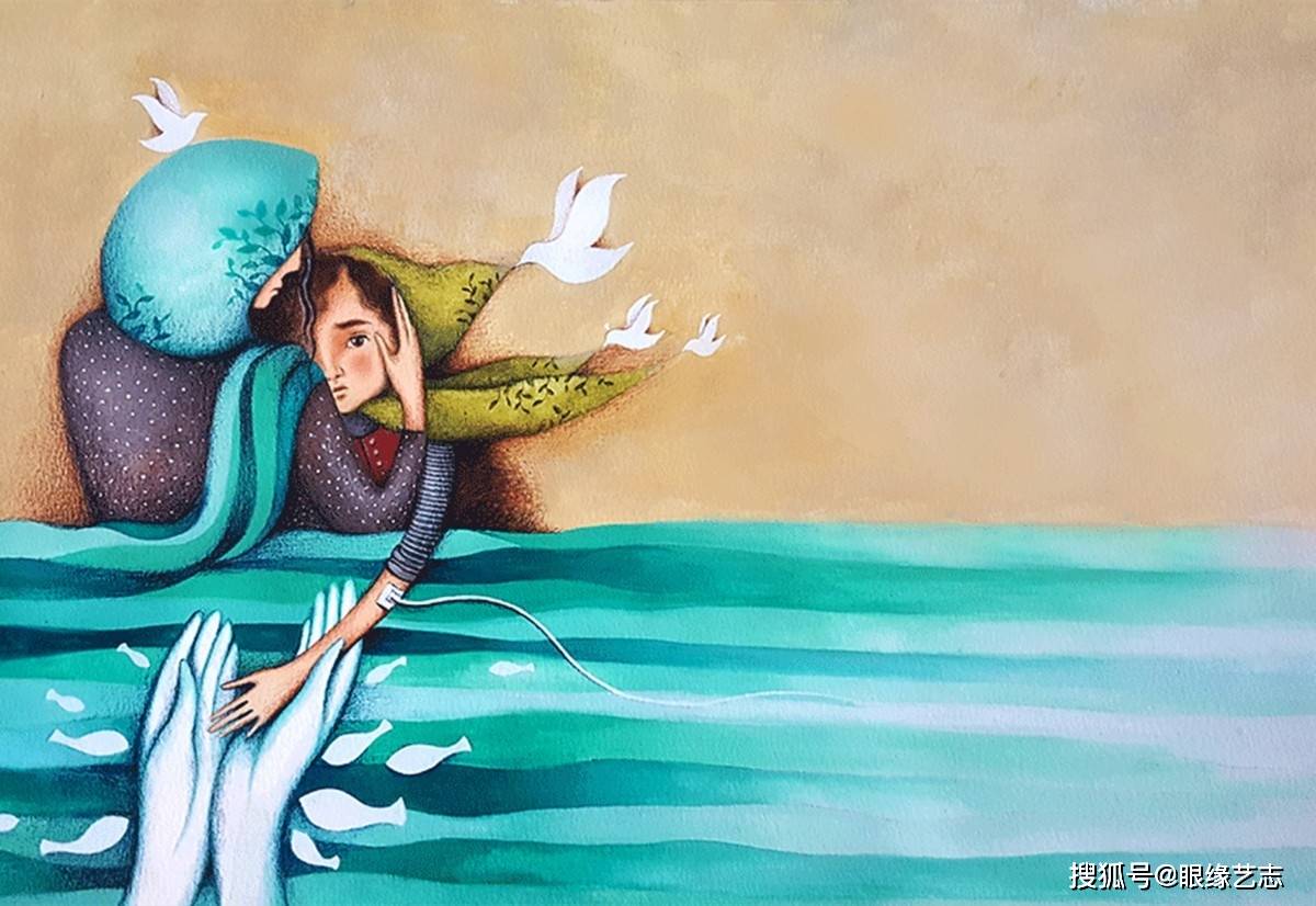 原创媚而无骨的伊朗插画诗意的画家源自伊斯法罕的飘游诗歌