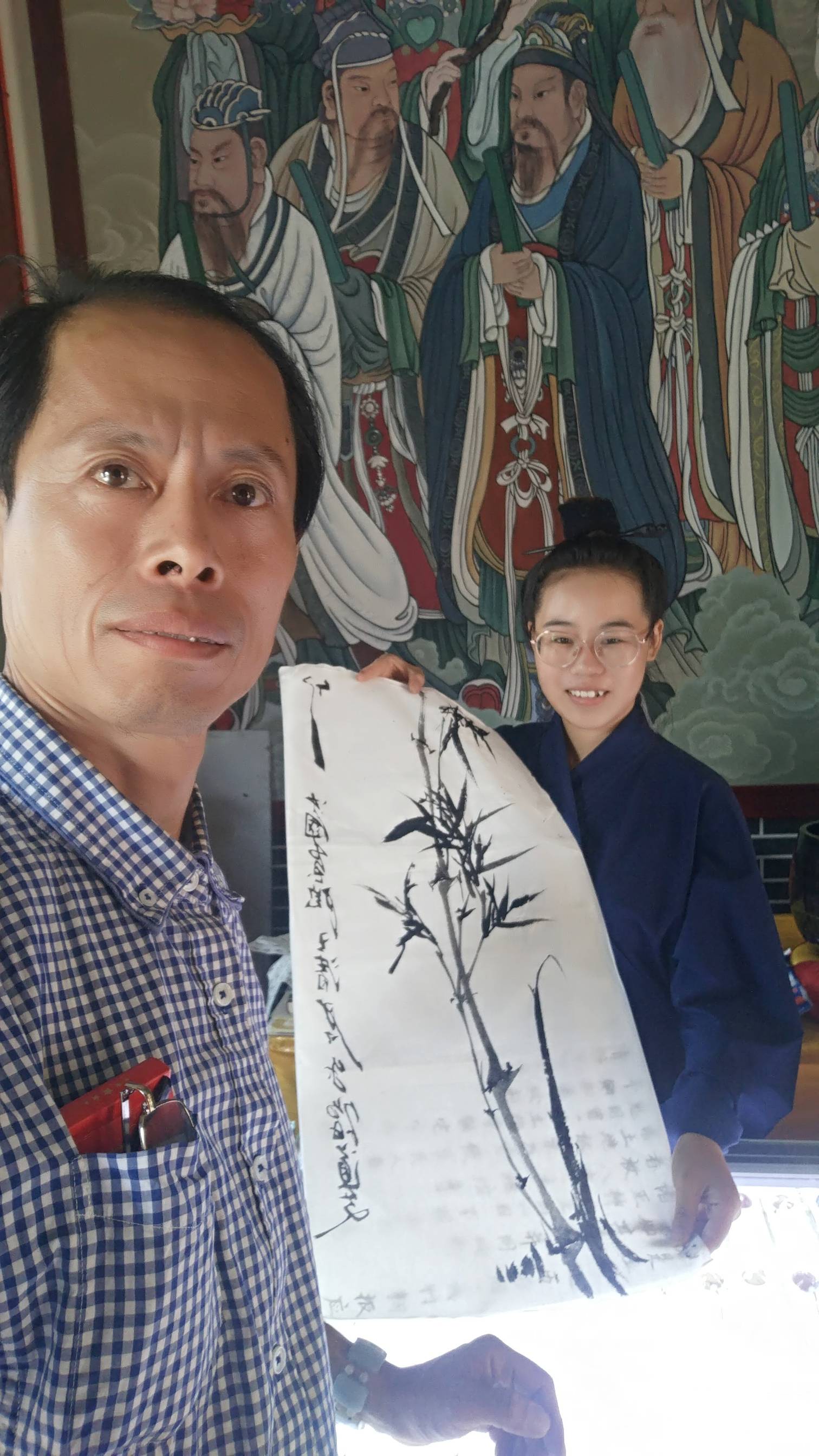 王清君书画作品献赠五台山佛教