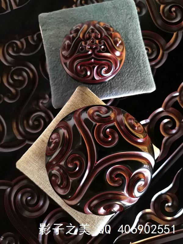 绛州剔犀 黄河云雕_漆器