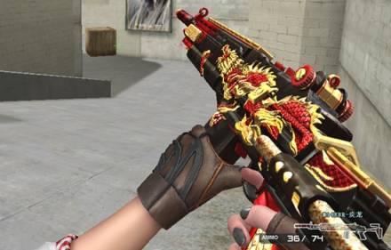 永久武器中,玩家最期望回归,呼声最高的就是上图中的这款m14ebr—炎龙