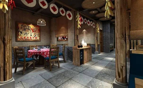 峥业装饰中式复古乡村风饭店,让就餐更为享受_装修